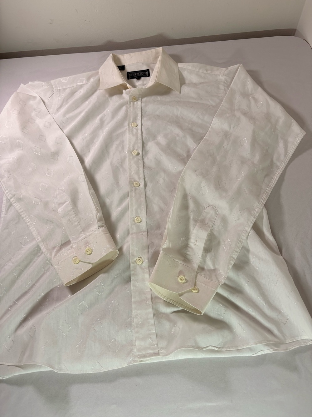 Classic Men's White Button-Up Dress Shirt